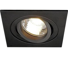 SLV SLV inbouwspot vierkant kantelbaar zwart 90x90mm (113491)