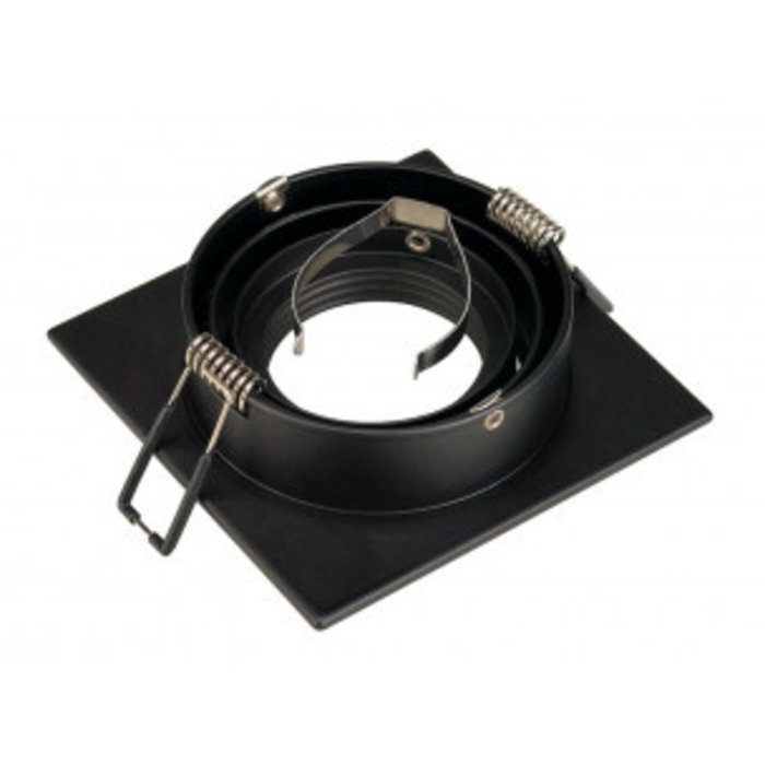 SLV SLV inbouwspot vierkant kantelbaar zwart 90x90mm (113491)