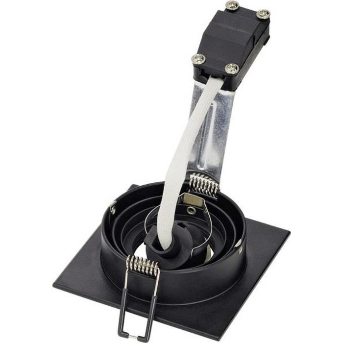SLV SLV inbouwspot vierkant kantelbaar zwart 90x90mm (113491)