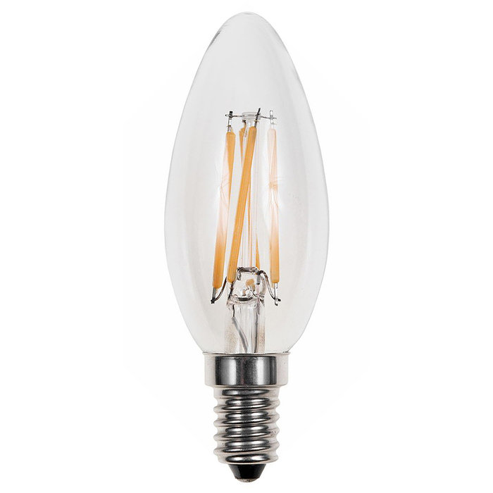 Glow LED Filament kaars 5W-40W E14 2700K C35 470lm dimbaar