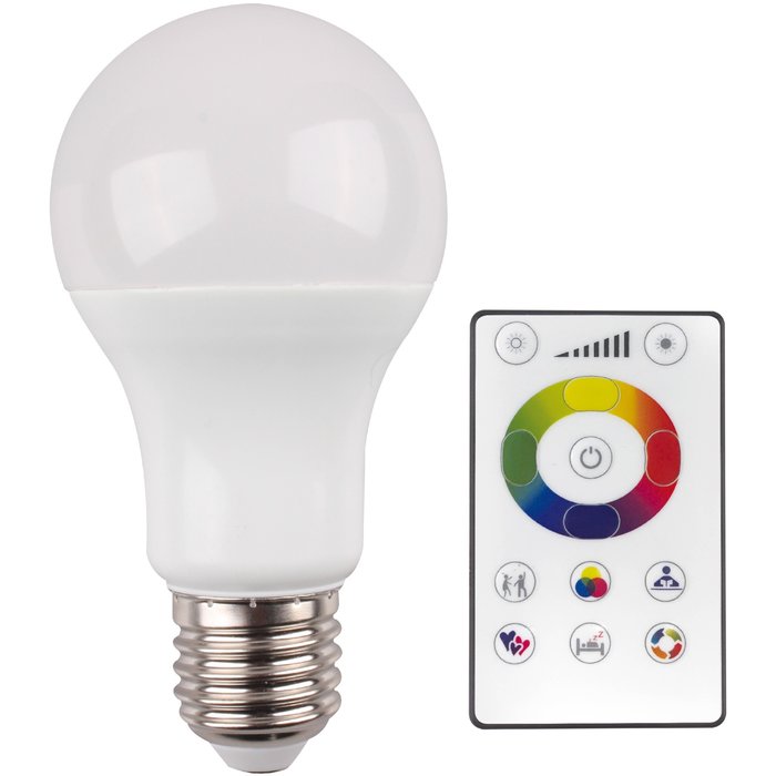 Avide Avide Smart LED Globe A60 9W RGB+W 2700K + afstandsbediening