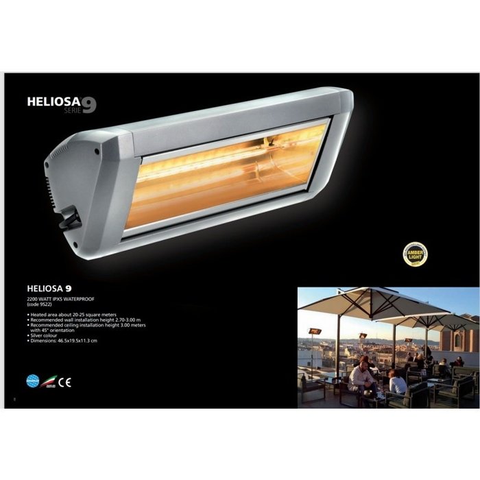 Heliosa Heliosa 9 Terrasverwarming IPX5 2200W 20/25m²