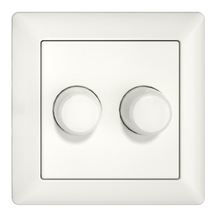 Ratio LED DUO dimmer 2x 5-100W inbouw inclusief afdekraam