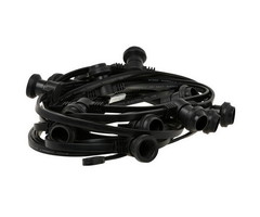 Simply Design Prikkabel 10mtr. + fitting 15x zwart - 69260