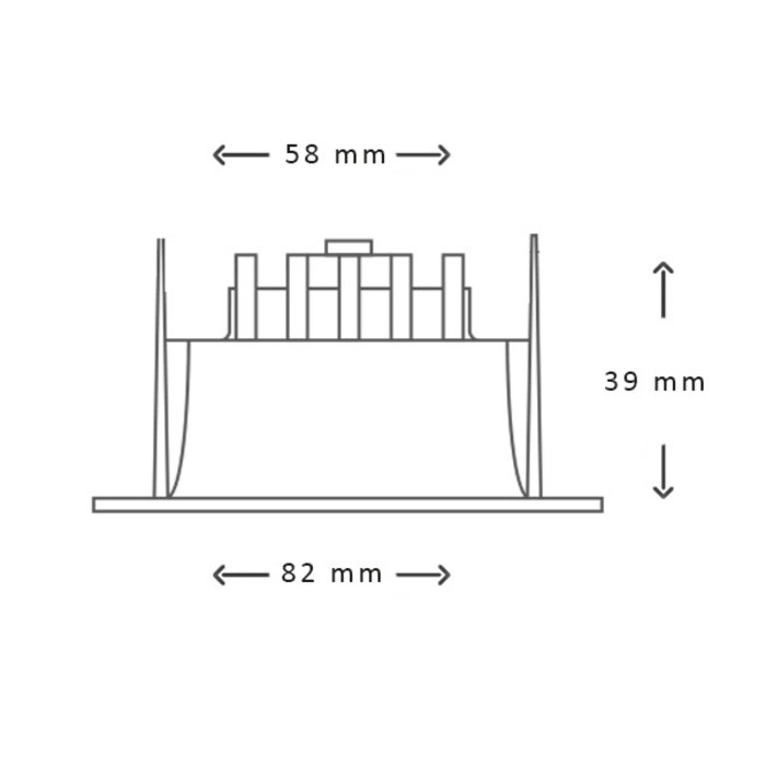 Interlight Interlight Led downlights spot led 2700K 8W ip44 - IL-DCM836K27W
