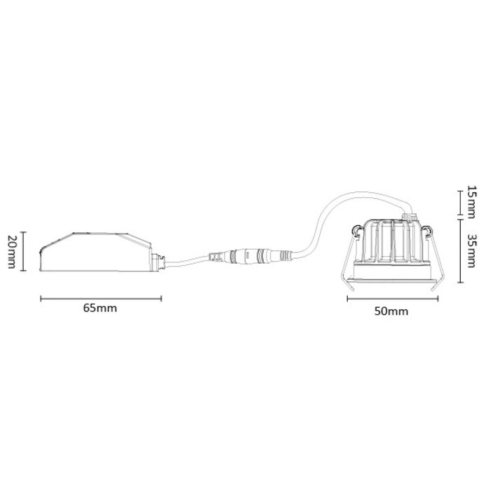 Interlight Interlight Led downlights spot led 2700K 4W ip44 - IL-DCM4TK27W