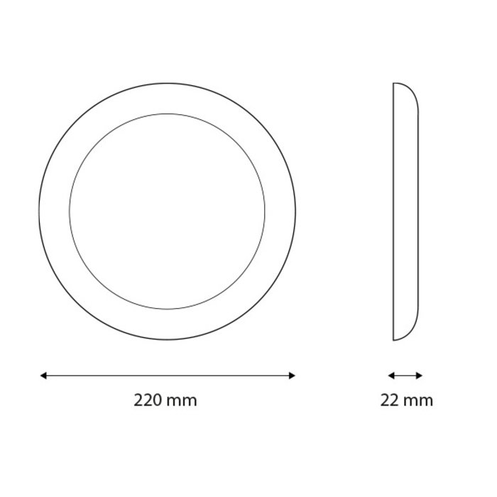 Interlight Interlight LED Downlights Led Next multi downlight 12/18W 3.000/4.000/6.000K ip44 - IL-DN220KS