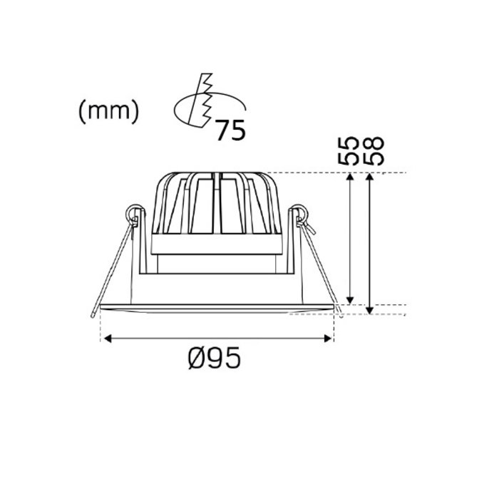Interlight Interlight Led core spot led 420LM 2700K 10W ip20 - IL-D360FK27W
