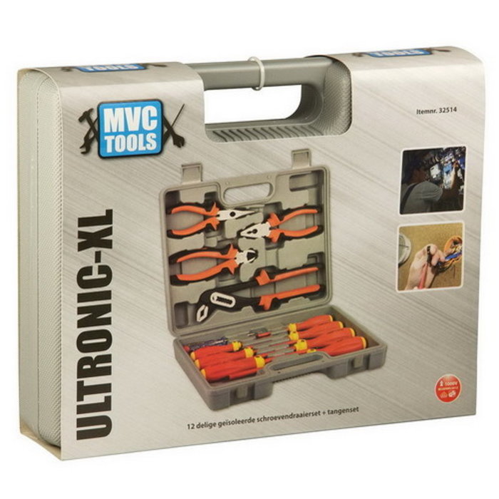 MVC Tools MVC Tools Gereedschapset 12 delig + tangen + koffer - 32514