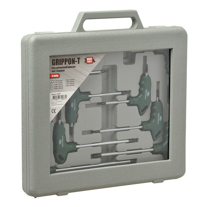 MVC Tools MVC Tools T-greep TORX set 9-delig in koffer - 32537