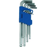 Inbussleutelset kogelkop 1,5-10mm 9-delig - 29091510