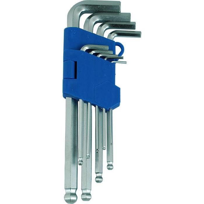 Inbussleutelset kogelkop 1,5-10mm 9-delig - 29091510