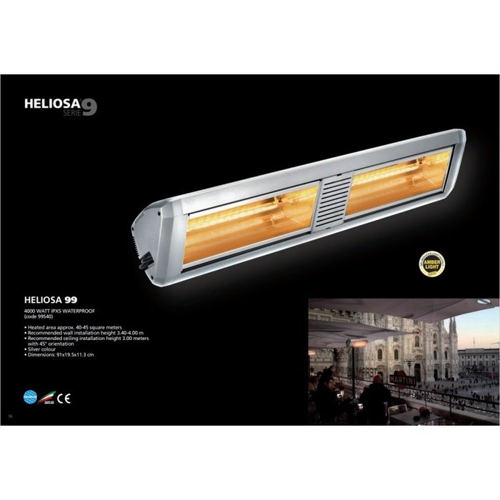 Heliosa Heliosa 99 terrasheater 4000W IPX5 40/45m²