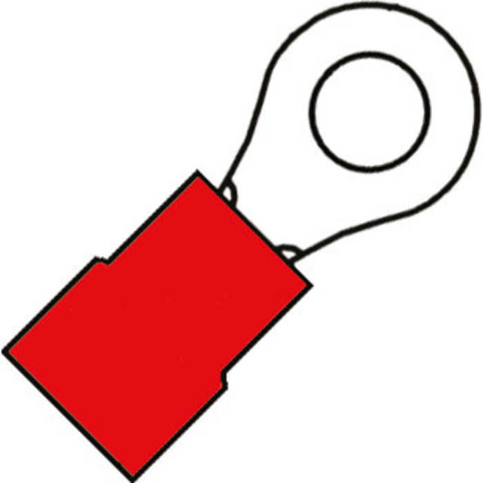 Klemko Kabelschoen oog  M4 0,75-1,5mm² rood - 100270 100 stuks