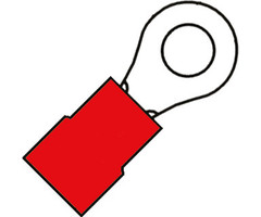 Klemko Kabelschoen oog  M5 0,5-1,6mm² rood - 100320 100 stuks