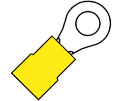 Klemko Kabelschoen oog 6MM2 M8 geel - 101200 100 stuks