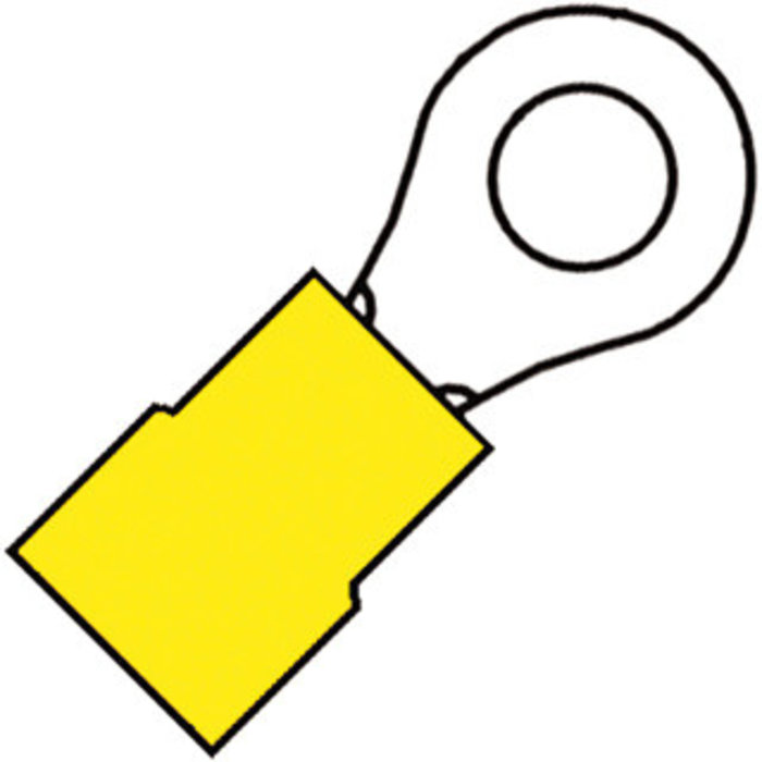 Klemko Kabelschoen oog  6MM2 M8 geel - 101200 100 stuks