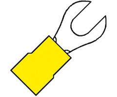 Klemko Vorkkabelschoen 6 MM2 M5 geel - 101130 100 stuks