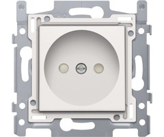 Niko Niko Wandcontactdoos inbouw 1V kindveilig wit zonder randarde - 101-66515