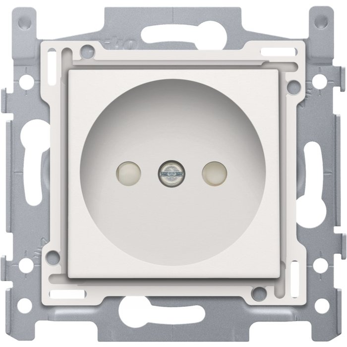 Niko Niko Wandcontactdoos inbouw 1V kindveilig wit zonder randarde - 101-66515