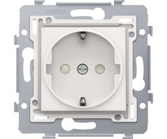 Niko Niko Wandcontactdoos inbouw ra 1V kindveilig wit - 101-66915