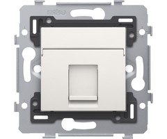Niko Centraalplaat jack plug basiselement RJ45 Cat5E 1V UTP kunststof wit - 101-79251