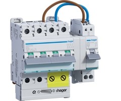 Hager PV vervangset installatieautomaat 4P B40A + B16A 1P+N - VKS01PVG