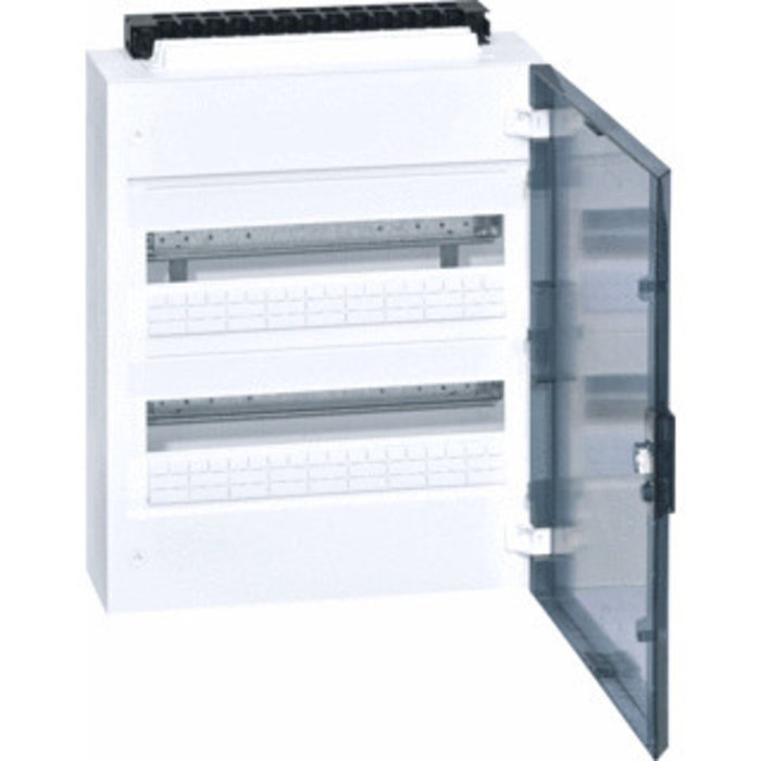 Hager Opbouwverdeler vega ip40 400x475x145mm 2x18 modulen deur transparant - VB218P