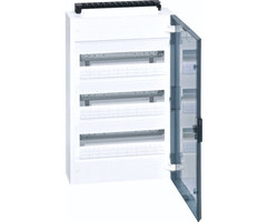 Hager Opbouwverdeler vega ip40 400x625x145mm 3x18 modulen deur transparant - VB318P