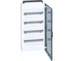 Hager Opbouwverdeler vega ip40 400x775x145mm 4x18 modulen deur transparant - VB418P