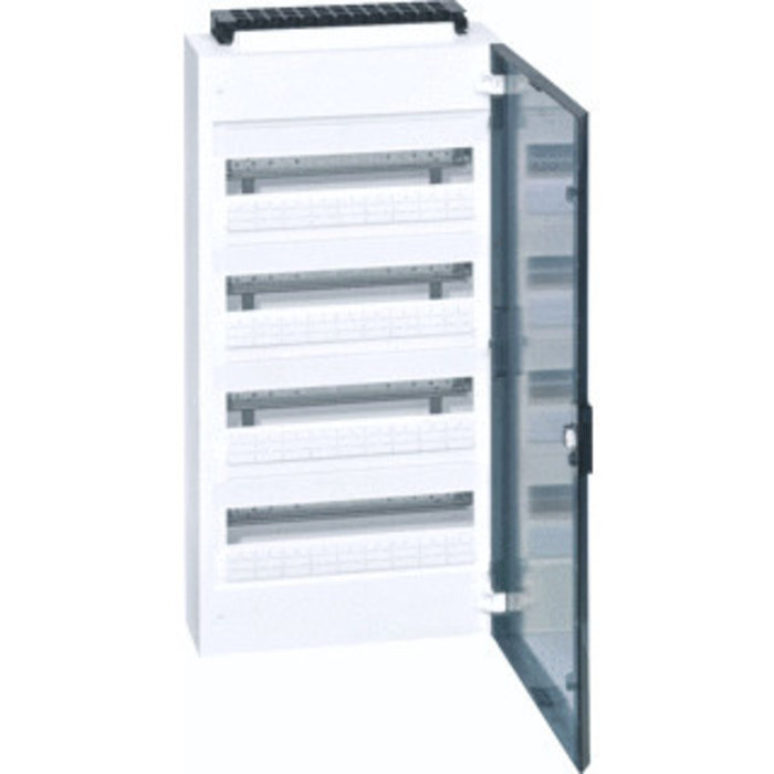 Hager Opbouwverdeler vega ip40 400x775x145mm 4x18 modulen deur transparant - VB418P