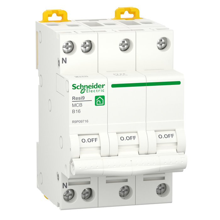 Schneider Electric Schneider Electric Resi9 Installatieautomaat 3P+N B16 6kA - R9P09716