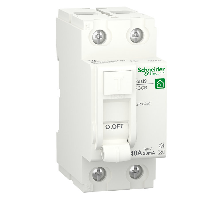 Schneider Electric Schneider Electric Resi9 Aardlekschakelaar 2P 40A 30mA - R9R35240
