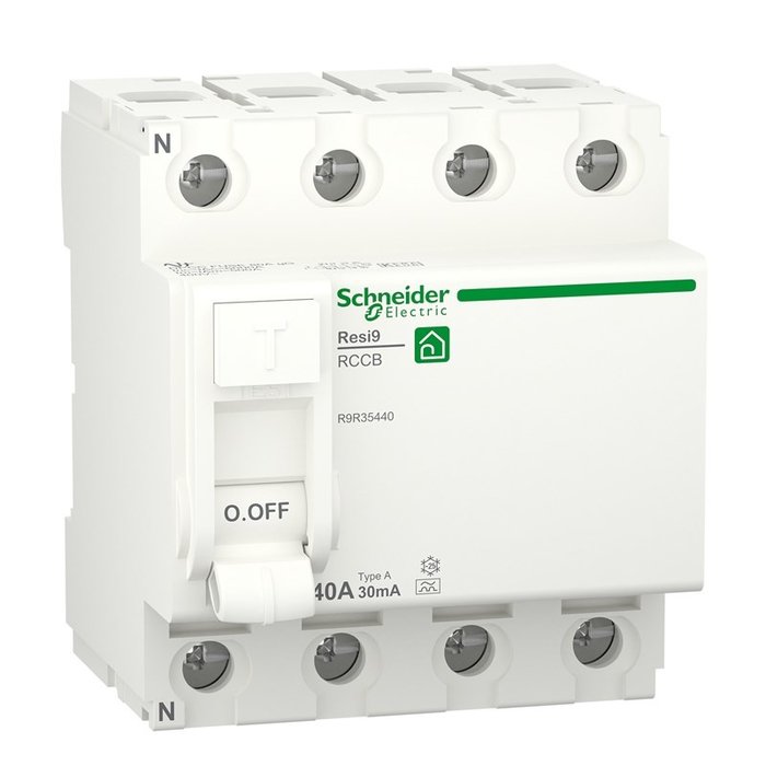 Schneider Electric Schneider Electric Resi9 Aardlekschakelaar 4P 40A 30mA - R9R35440