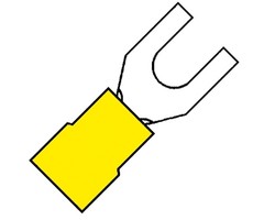 Klemko Vorkkabelschoen 4-6mm² M4 geel - 101080 100 stuks