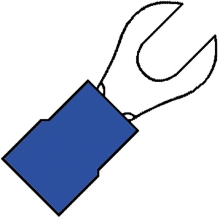 Klemko Vorkkabelschoen half rond 1.5-2.5mm² M4 blauw - 100660 100 stuks