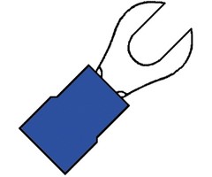 Klemko Vorkkabelschoen half rond 1.5-2.5mm² M5 blauw - 100720 100 stuks