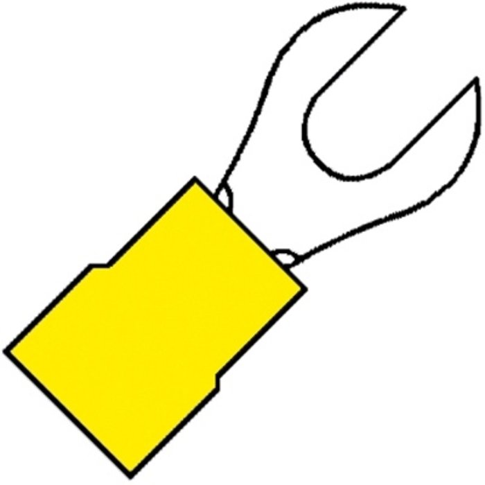 Klemko Vorkkabelschoen half rond 4-6mm² M6 geel - 101170 100 stuks