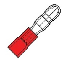 Klemko Kabelschoen rondsteker 0.5-1.5mm²  rood - 100080 100 stuks