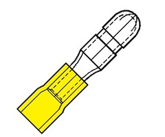 Klemko Kabelschoen rondsteker 4-6mm²  geel - 100970 100 stuks