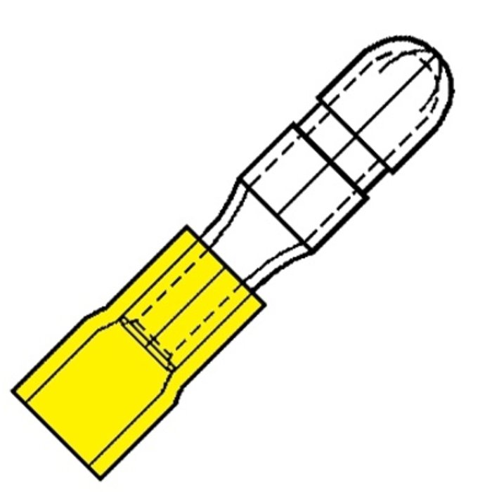 Klemko Kabelschoen rondsteker 4-6mm²  geel - 100970 100 stuks