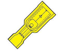 Klemko Kabelschoen rondstekerhuls 4-6mm² geel - 100980 100 stuks