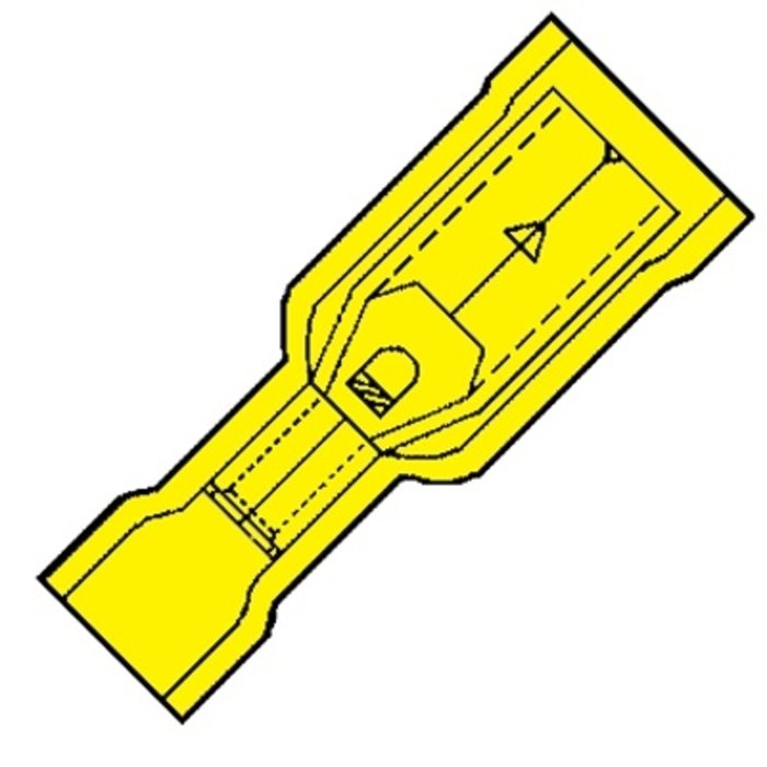 Klemko Kabelschoen rondstekerhuls 4-6mm² geel - 100980 100 stuks