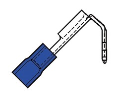Klemko Kabelschoen vlakstekerhuls tab 1.5-2.5mm² blauw - 100470 100 stuks