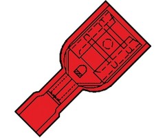 Klemko Kabelschoen vlakstekerhuls 0.5-1.5mm² rood volledig geïsoleerd - 101270 100 stuks