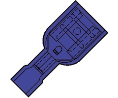 Klemko Kabelschoen vlakstekerhuls 1.5-2.5mm² blauw volledig geïsoleerd - 101310 100 stuks