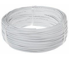 Platte snoer H03VVH2-F wit 2 x 0,75 mm2 100 meter - 16252