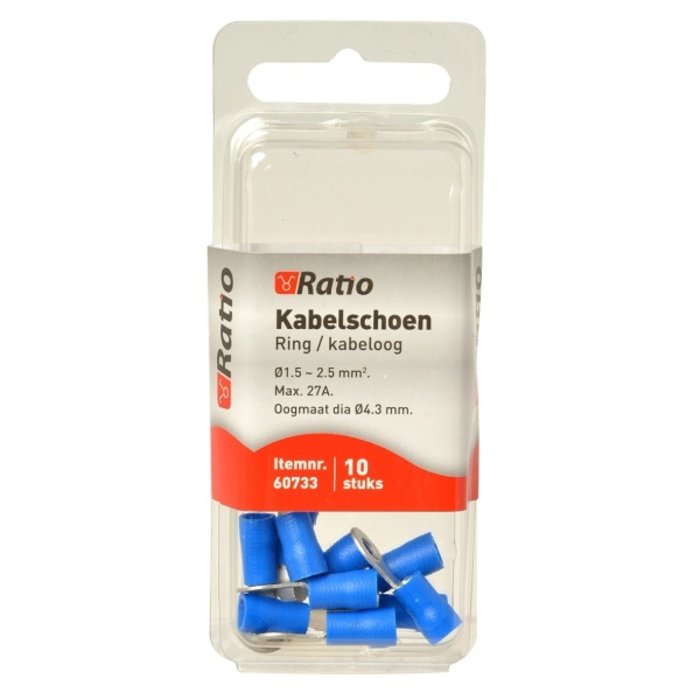 Ratio Kabelschoen oog 4mm 1,5-2,5mm² - 10st in blister
