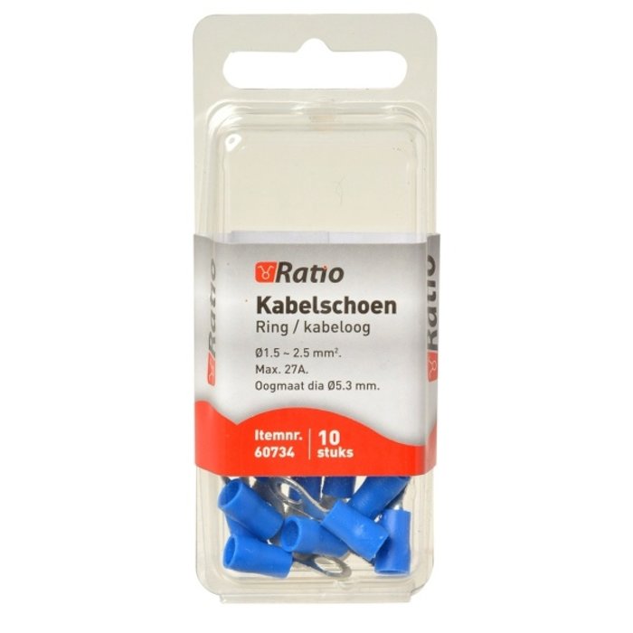 Ratio Kabelschoen oog 5mm 1,5-2,5mm² - 10st in blister