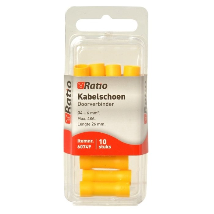 Ratio Kabelschoen stootverbinder 4-6mm² - 10st in blister
